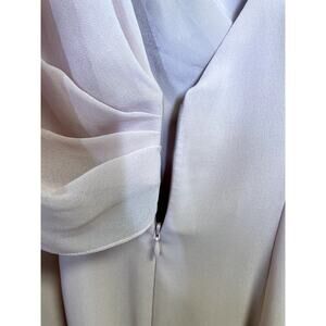 KEEPSAKE Ruffle Detail One Shoulder Chiffon Maxi Gown Dress Pink Size XL